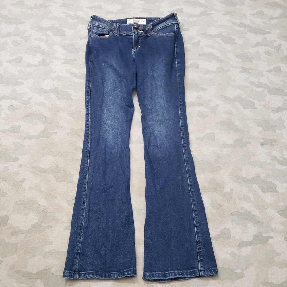 Hollister Jeans Womens W25 Blue Low Rise Bootcut Denim Medium Wash Stretch